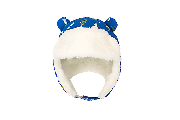 Kids & Baby Water Repellent Trapper Hat - Dino on Ice